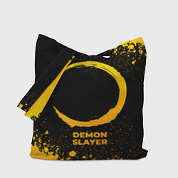 Сумка-шопер Demon Slayer - gold gradient, цвет: 3D-принт