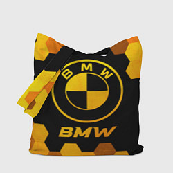 Сумка-шопер BMW - gold gradient, цвет: 3D-принт