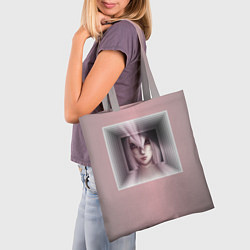 Сумка-шопер Девушка с аниме в рамке, цвет: 3D-принт — фото 2