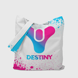 Сумка-шопер Destiny neon gradient style, цвет: 3D-принт