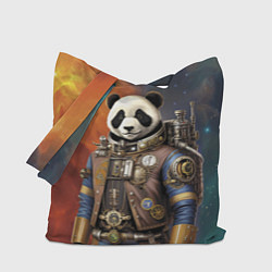 Сумка-шопер Панда-космонавт - стимпанк, цвет: 3D-принт