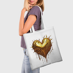 Сумка-шопер Золотое сердце, цвет: 3D-принт — фото 2