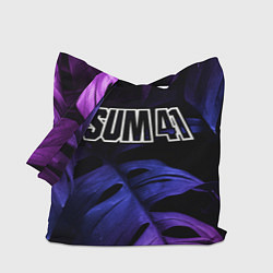 Сумка-шопер Sum41 neon monstera, цвет: 3D-принт