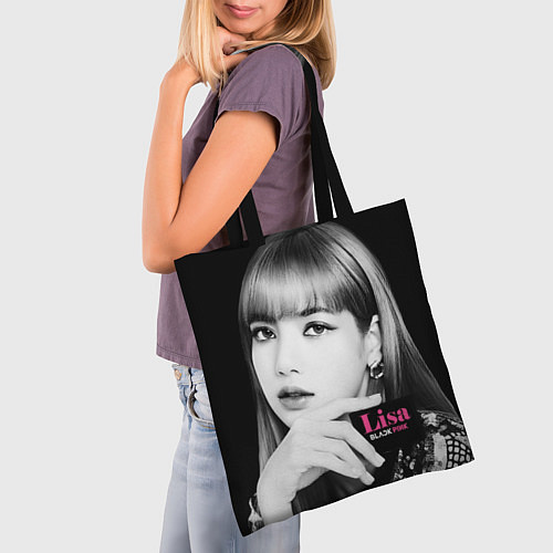 Сумка-шоппер Blackpink Lisa Business card / 3D-принт – фото 3