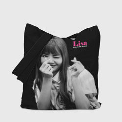 Сумка-шопер Blackpink Lisa Sign of love, цвет: 3D-принт