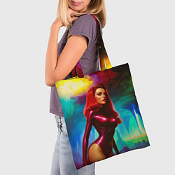 Сумка-шопер Девушка на планете бурь, цвет: 3D-принт — фото 2