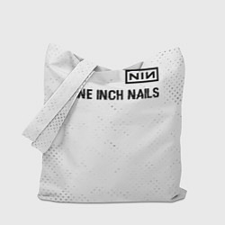 Сумка-шоппер Nine Inch Nails glitch на светлом фоне: символ све
