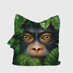 Сумка-шопер Черная обезьянка, цвет: 3D-принт