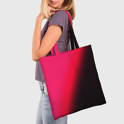 Сумка-шоппер Градиент ярко-розовый / 3D-принт – фото 3