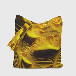 Сумка-шопер Желтая объемная текстура, цвет: 3D-принт