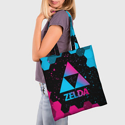 Сумка-шопер Zelda - neon gradient, цвет: 3D-принт — фото 2