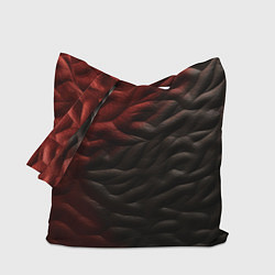 Сумка-шопер Красно черная волнистая текстура, цвет: 3D-принт