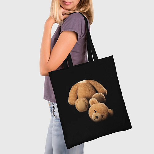 Сумка-шоппер Плюшевый медведь с оторванной головой / 3D-принт – фото 3