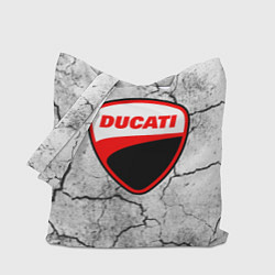 Сумка-шопер Ducati - потресканная земля, цвет: 3D-принт