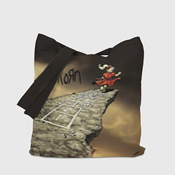 Сумка-шопер Korn обложка альбома Follow the Leader, цвет: 3D-принт