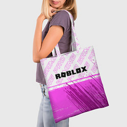 Сумка-шопер Roblox pro gaming: символ сверху, цвет: 3D-принт — фото 2