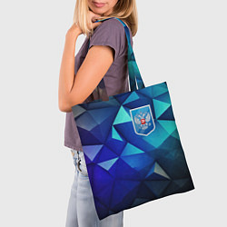 Сумка-шопер Russia blue abstract, цвет: 3D-принт — фото 2