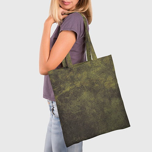 Сумка-шоппер Текстура - Dirty green / 3D-принт – фото 3