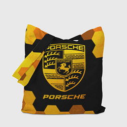 Сумка-шопер Porsche - gold gradient, цвет: 3D-принт