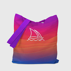 Сумка-шопер Midjourney Логотип с фоном, цвет: 3D-принт