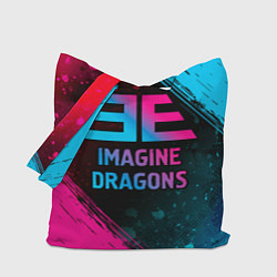 Сумка-шопер Imagine Dragons - neon gradient, цвет: 3D-принт