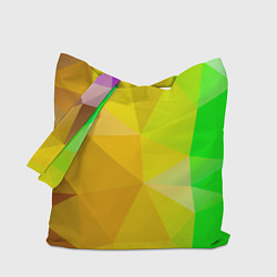 Сумка-шопер Жёлто-зелёная геометрия, цвет: 3D-принт