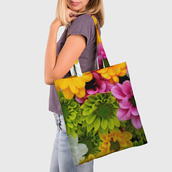 Сумка-шопер Паттерн цветочный, цвет: 3D-принт — фото 2
