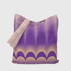 Сумка-шопер Фиолетовый градиент в полоску, цвет: 3D-принт