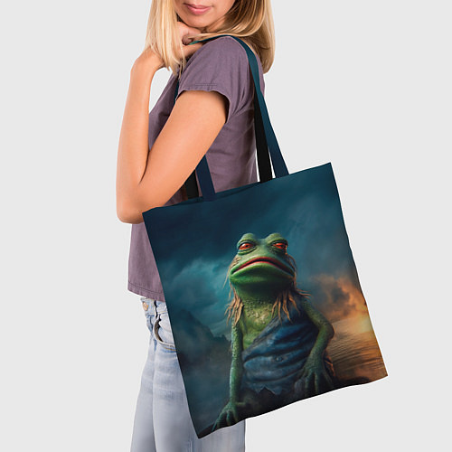 Сумка-шоппер Уставший Пепе / 3D-принт – фото 3