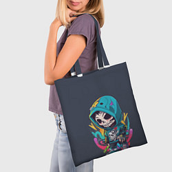 Сумка-шопер Граффити скелет, цвет: 3D-принт — фото 2