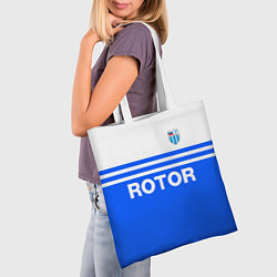 Сумка-шопер ФК Ротор - синии линии, цвет: 3D-принт — фото 2