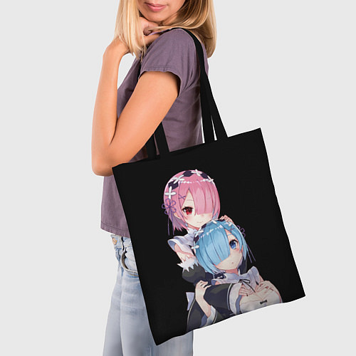 Сумка-шоппер Re: zero - близняшки горничные / 3D-принт – фото 3