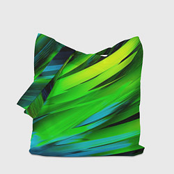 Сумка-шопер Green abstract, цвет: 3D-принт