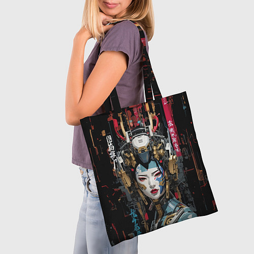 Сумка-шоппер Японская девушка-андроид / 3D-принт – фото 3
