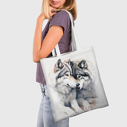 Сумка-шопер Волчья дружная семья, цвет: 3D-принт — фото 2