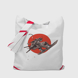 Сумка-шопер Кибер-самурай, цвет: 3D-принт