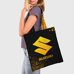 Сумка-шопер Suzuki - gold gradient, цвет: 3D-принт — фото 2