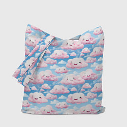 Сумка-шопер Кавайные милые облока, цвет: 3D-принт
