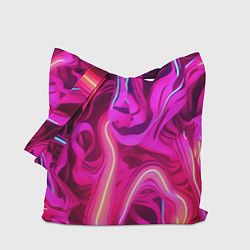 Сумка-шоппер Pink neon abstract