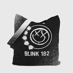 Сумка-шопер Blink 182 glitch на темном фоне, цвет: 3D-принт