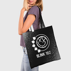 Сумка-шопер Blink 182 glitch на темном фоне, цвет: 3D-принт — фото 2