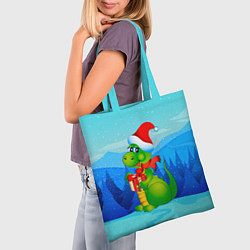 Сумка-шопер Дракон с подарком новый год, цвет: 3D-принт — фото 2