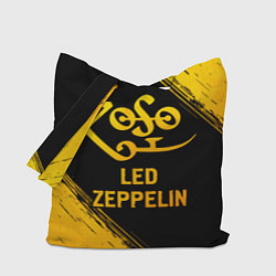 Сумка-шопер Led Zeppelin - gold gradient, цвет: 3D-принт