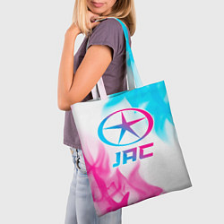 Сумка-шопер JAC neon gradient style, цвет: 3D-принт — фото 2