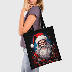 Сумка-шопер Страшный Санта Клаус, цвет: 3D-принт — фото 2