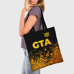 Сумка-шопер GTA - gold gradient посередине, цвет: 3D-принт — фото 2