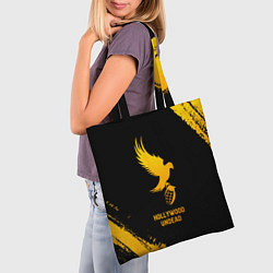 Сумка-шопер Hollywood Undead - gold gradient, цвет: 3D-принт — фото 2