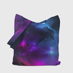 Сумка-шопер Бескрайний космос фиолетовый, цвет: 3D-принт