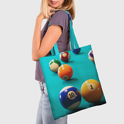 Сумка-шопер Бильярдные шары, цвет: 3D-принт — фото 2