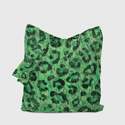 Сумка-шопер Зелёный леопард паттерн, цвет: 3D-принт